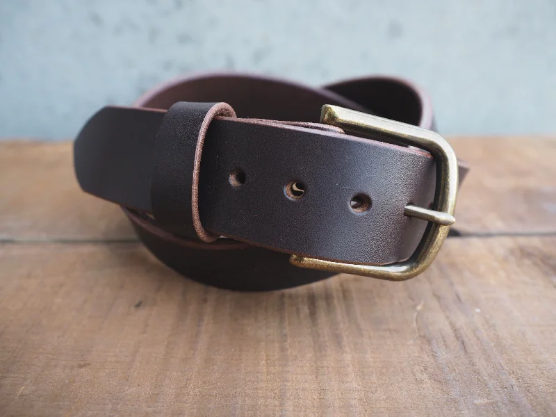 adjustable waist belt for loose-fitting trousers -1.5" Brown Chromexcel Belt