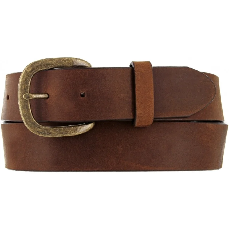 leather waist belt for casual skirts with metal buckle -Men's Justin Basic Work Belt #232BD