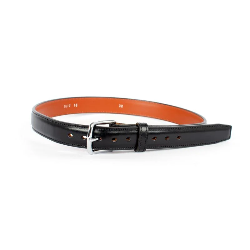 casual leather waist belt with unique buckle design -911 Supply 1.25 in Steel Core Dress Belt (Black)