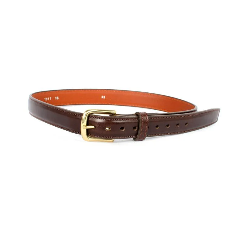 casual leather waist belt with large buckle for jeans -911 Supply 1.25 in Steel Core Dress Belt (Dark Brown)