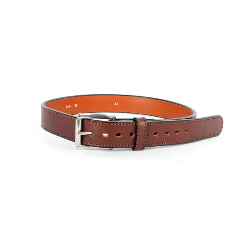 casual waist belt for women’s trousers with buckle -911 Supply 1.5" Stitched Steel Core (Brown)