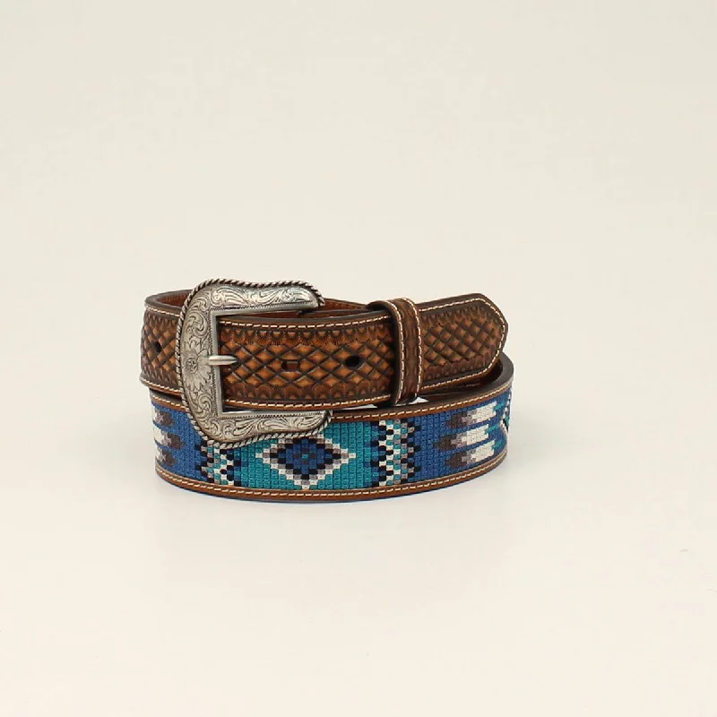 stylish waist belt for trendy trousers with buckle -Men's Ariat Western Belt #A1038702