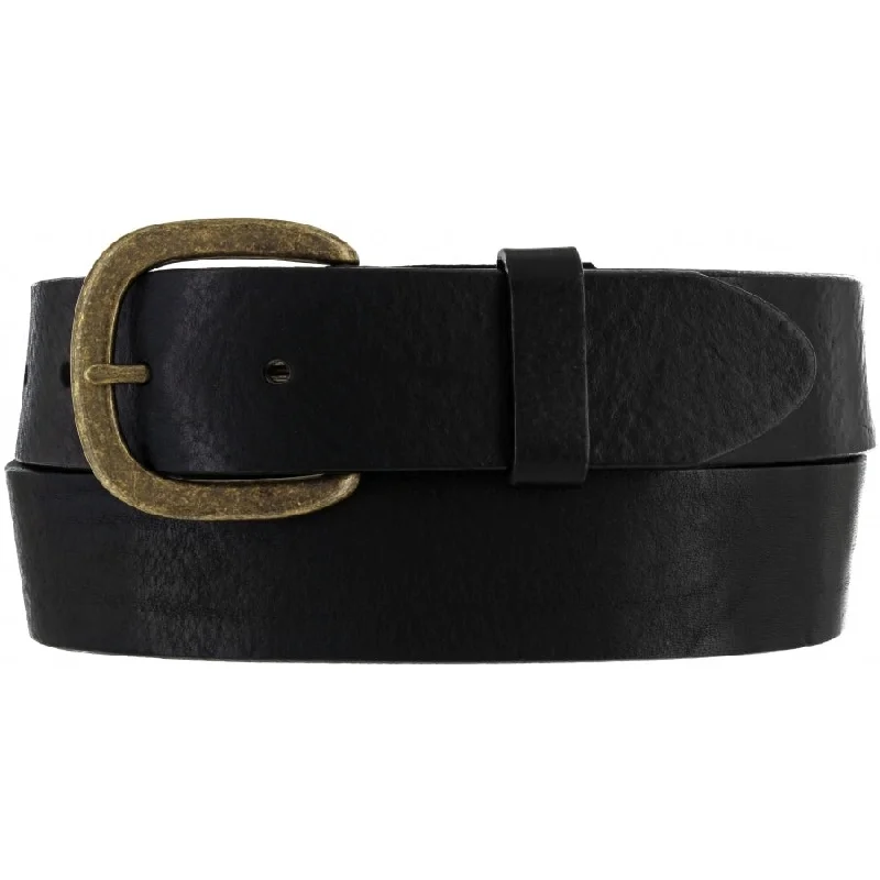 leather waist belt for elegant skirts and dresses -Men's Justin Black Belt #232BK