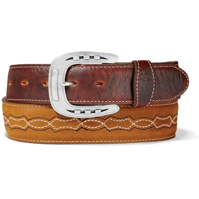 casual belt with vintage buckle for skirts -Men's Tony Lama Maverick Western Belt #C42745