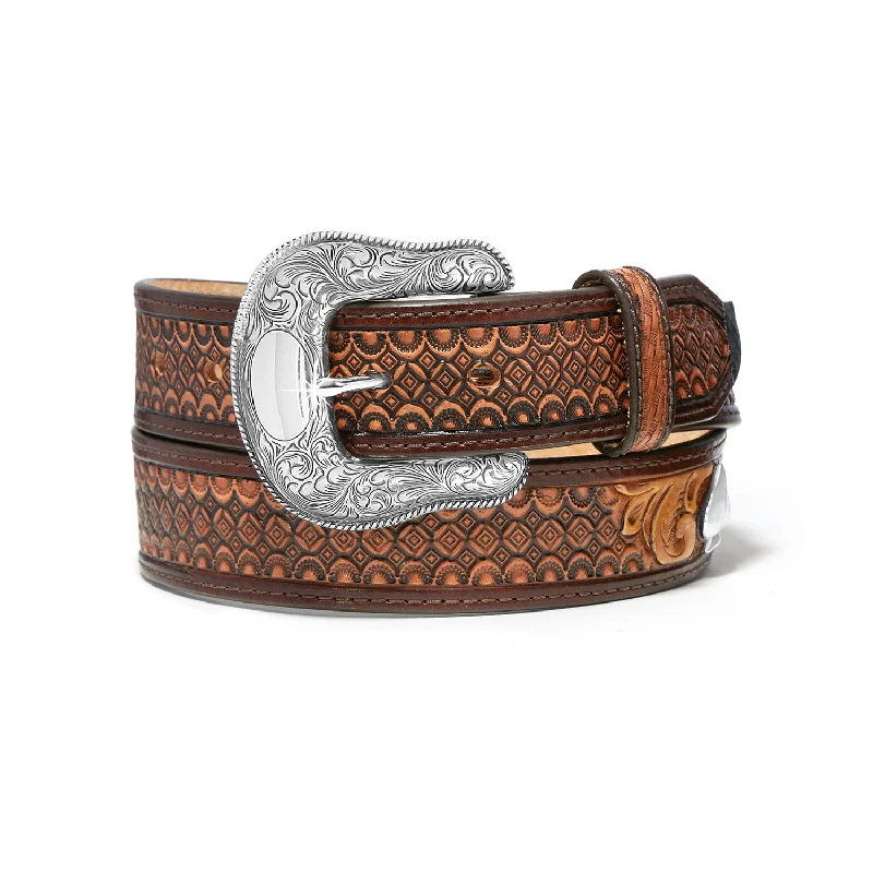 casual leather belt with unique clasp for skirts -Men's Tony Lama High Roller Western Belt #C42875