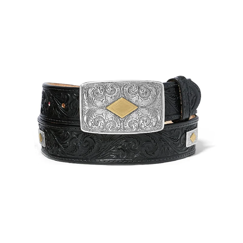 stylish leather belt with delicate buckle for work wear -Men's Tony Lama Goldfield Western Belt #C42893