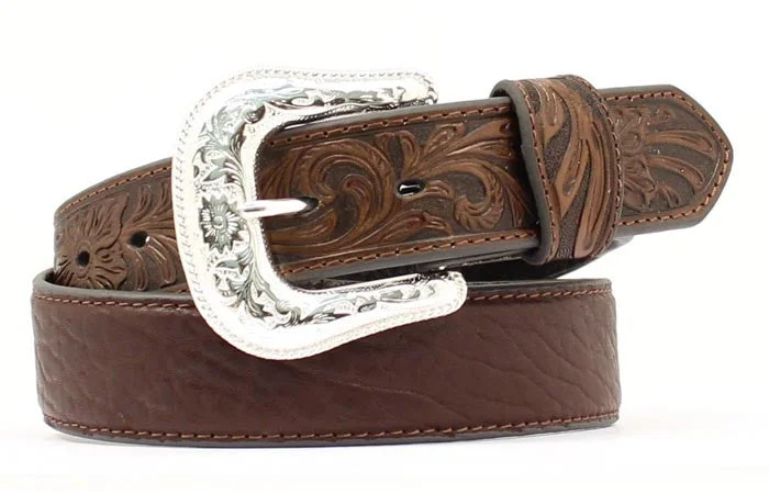 leather waist belt with chain detailing for office wear -Men's Nocona Belt #N2438902