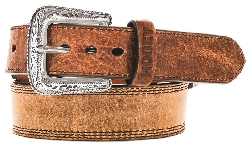 trendy leather waist belt with simple clasp -Men's Hooey Gibson Western Belt #HMBLT08