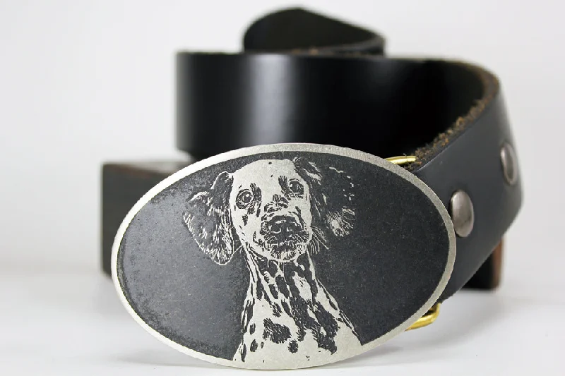 stylish leather belt with decorative design for casual outfits -Man's Best Friend DESIGN YOUR OWN DOG Belt Buckle