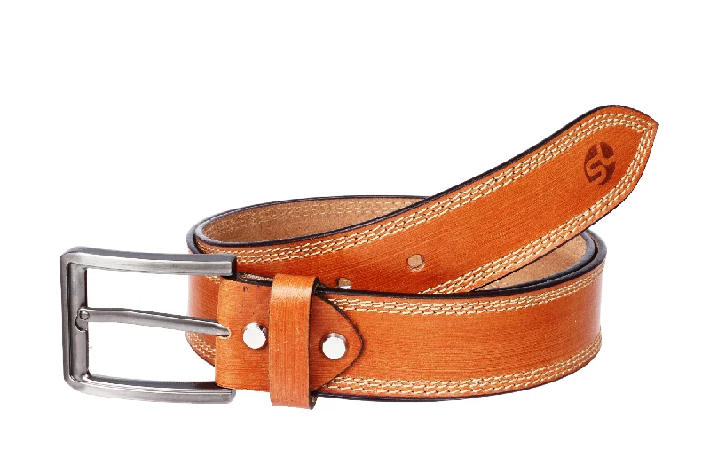 belt for men’s jeans with bold buckle -Mens Formal leather Belt 90926