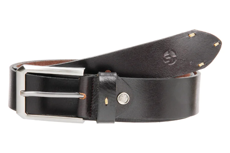 stylish waist belt with minimalistic buckle for skirts -MENS LEATHER CASUAL BELT 996429