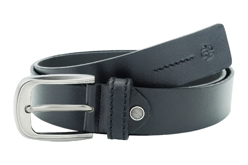 leather waist belt for office skirts with metal buckle -MENS LEATHER CASUAL BELT 996432