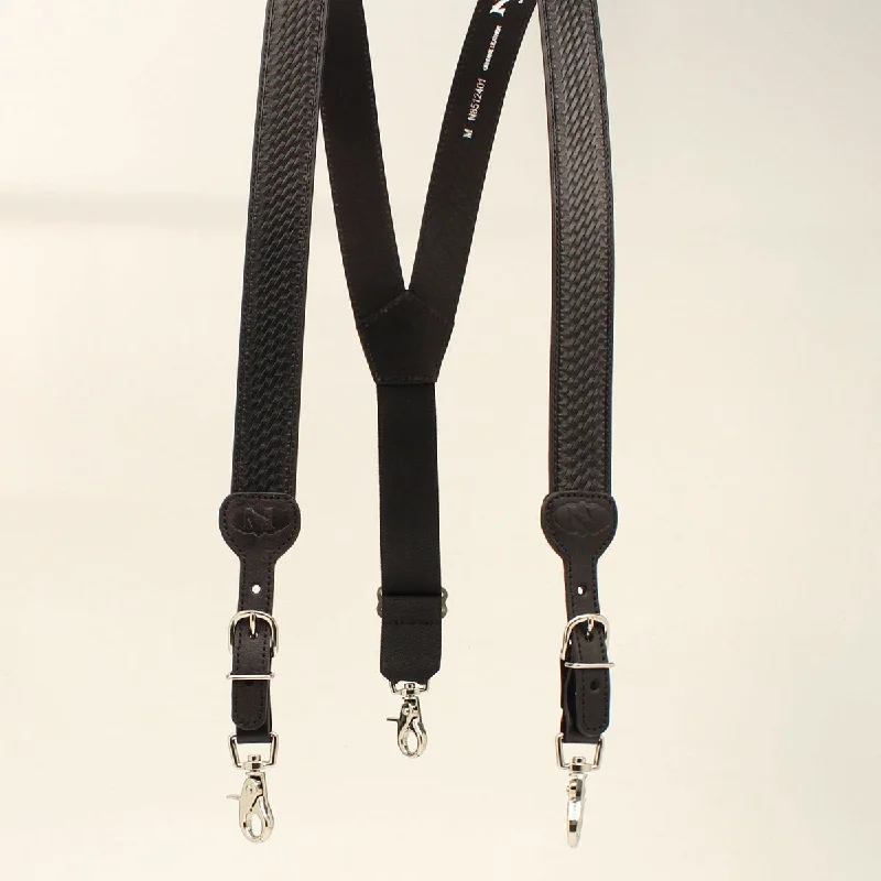 trendy belt with decorative buckle for casual pants -Men's Nocona Suspenders #N8512401