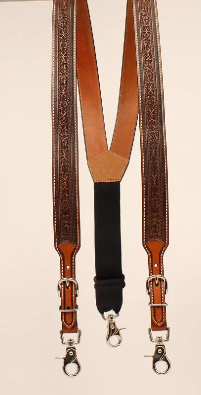 belt for casual jeans with decorative metal buckle -Men's Nocona Suspenders #N8513008