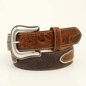 belt for casual pants with vintage finish -Men's Nocona Western Belt #N2501208