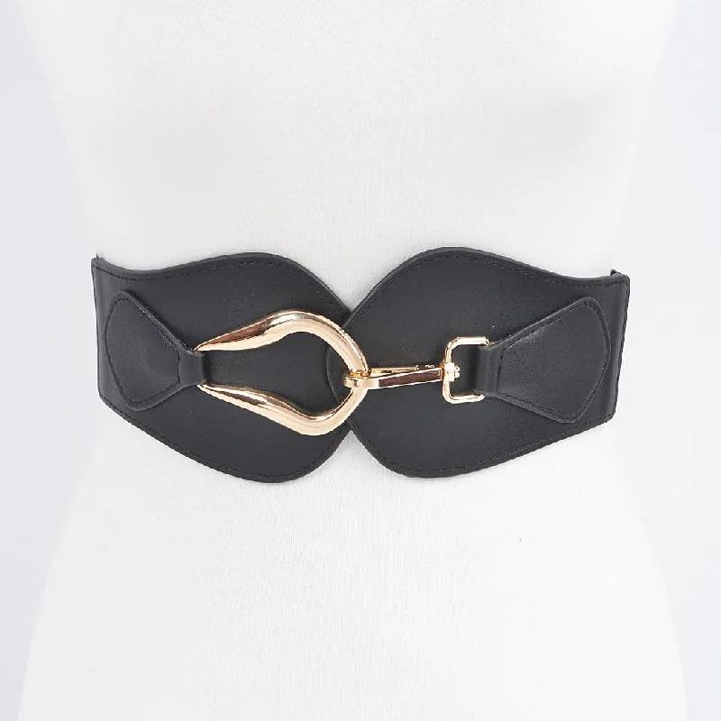 belt with unique pattern for everyday wear -Clasp Buckle Elastic Belt