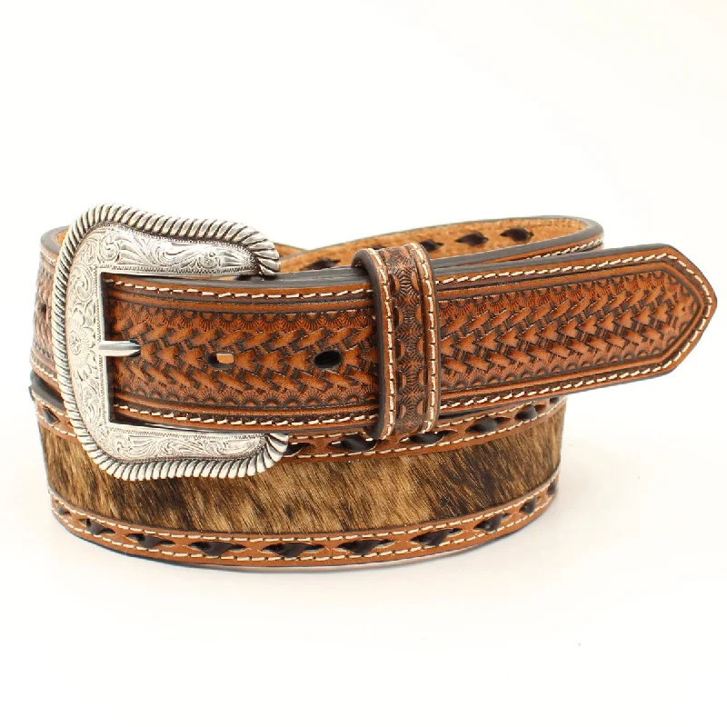 belt with metallic finish for casual jeans -Men's Nocona Western Belt #N210000608