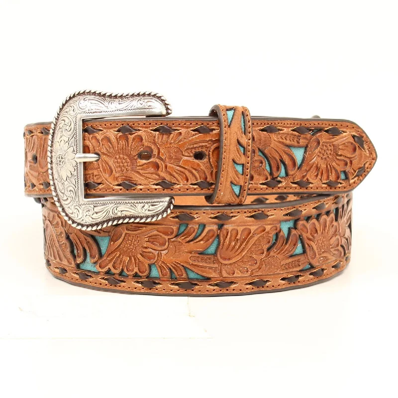 leather waist belt for trendy casual wear with buckle -Men's Nocona Western Belt #N2414608