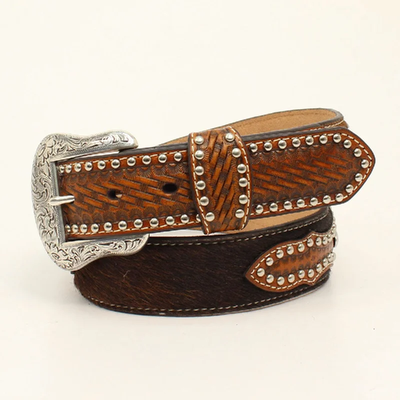 wide leather waist belt with adjustable buckle -Men's Nocona Pro Series Western Belt #N2500408