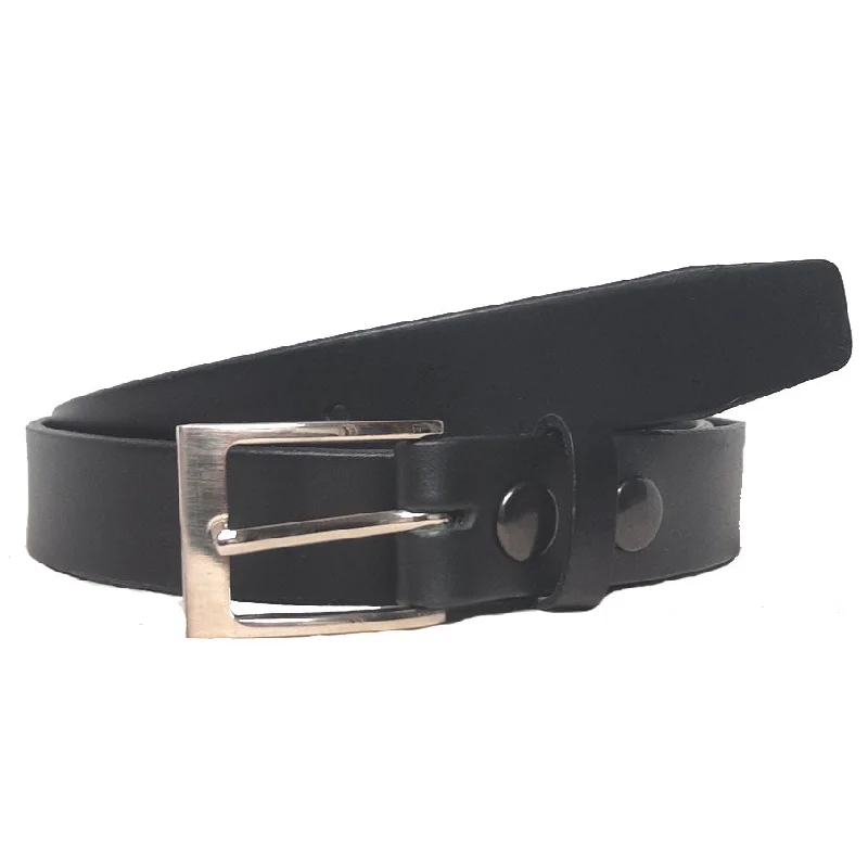 casual waist belt for office pants with decorative buckle -Plain Genuine Leather Belt 30mm