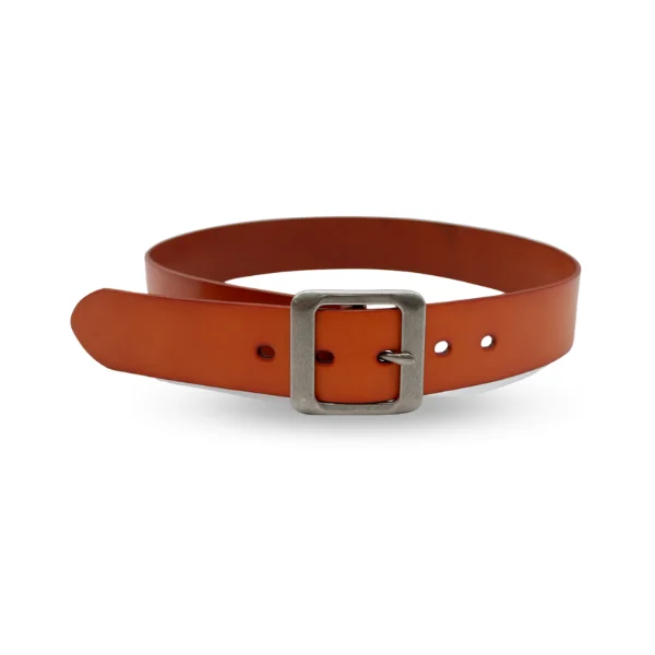 belt with braided detailing for business wear -ROSEDALE - Women's Tan Genuine Leather Belt with Square Silver Buckle