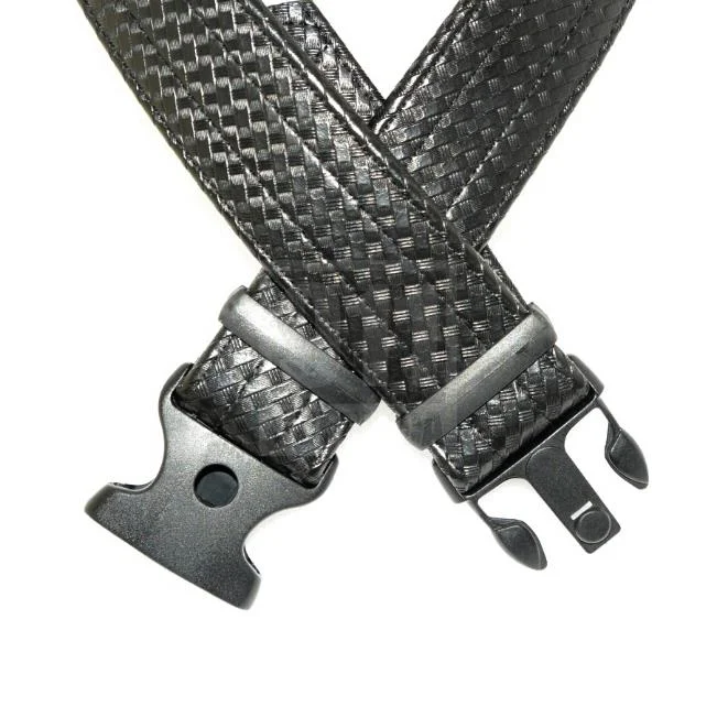 premium leather waist belt with trendy clasp -Uncle Mike's Ultra Outer Basketweave Duty Belt