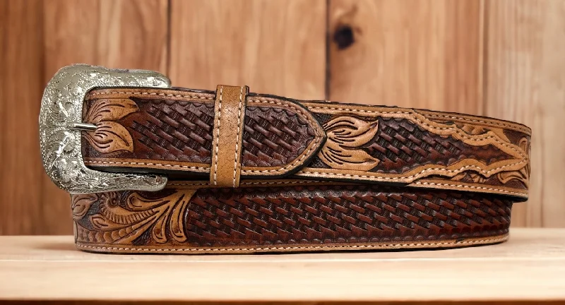 belt with textured buckle for casual outfits -Men's Ranger Belt Company Western Belt #WB411