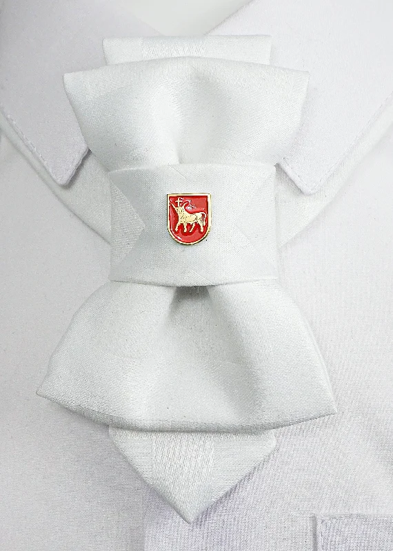 designer silk wedding necktie options-BADGE - COAT OF ARMS OF KAUNAS