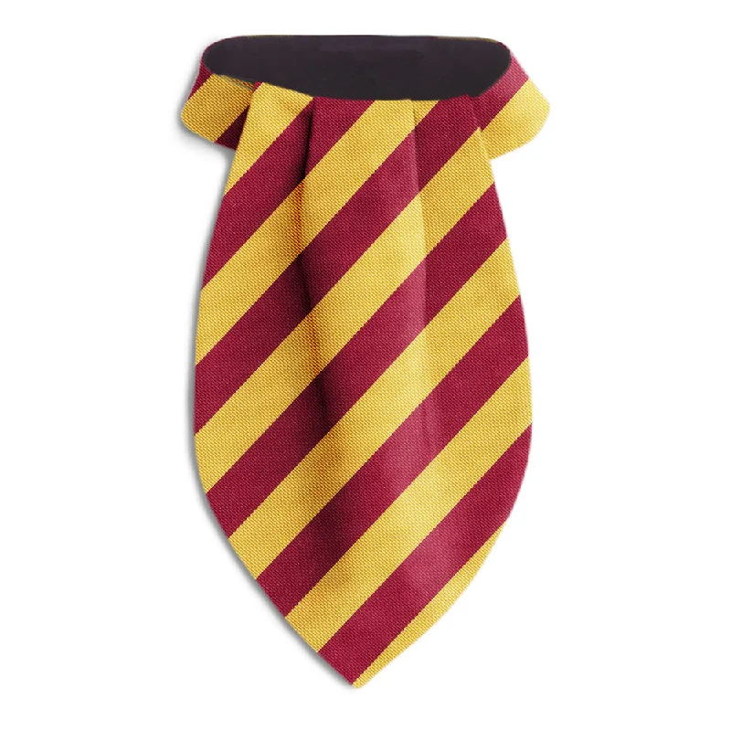 silk wedding necktie combinations for men-Academy Gold/Maroon - Ascots