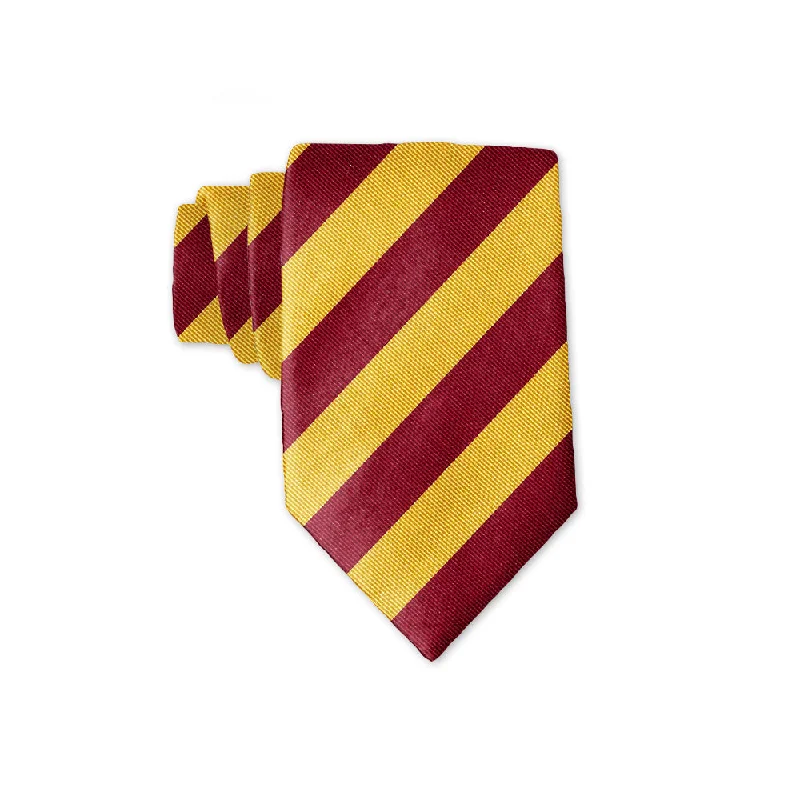 unique silk necktie patterns for weddings-Academy Gold/Maroon - Kids' Neckties