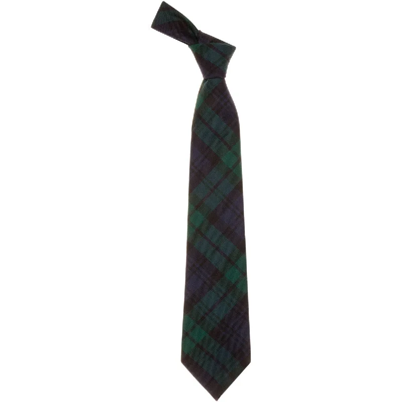 affordable business silk necktie designs for men-Black Watch Modern Tartan Tie