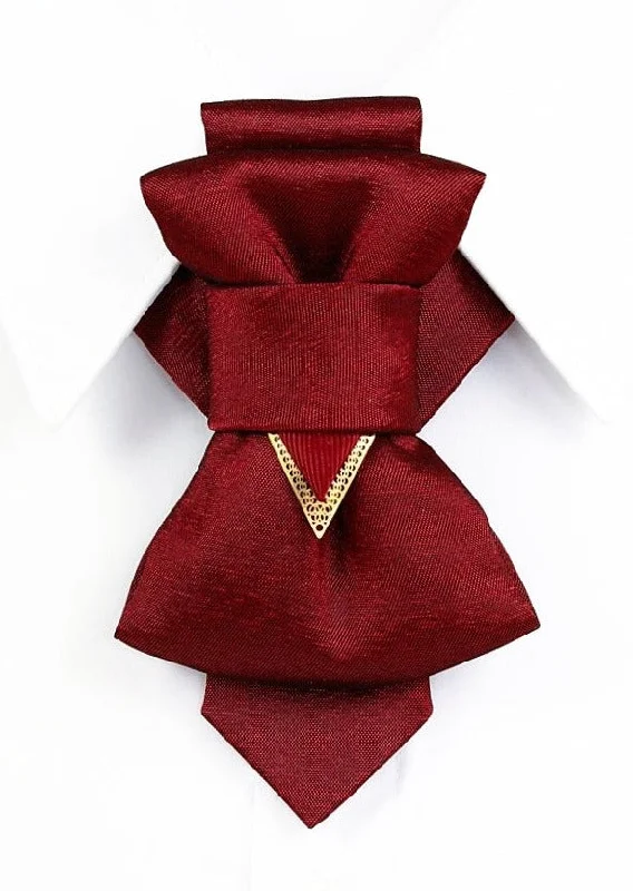 affordable silk bow tie sets for wedding parties-BOW TIE "BORDEAUX II"