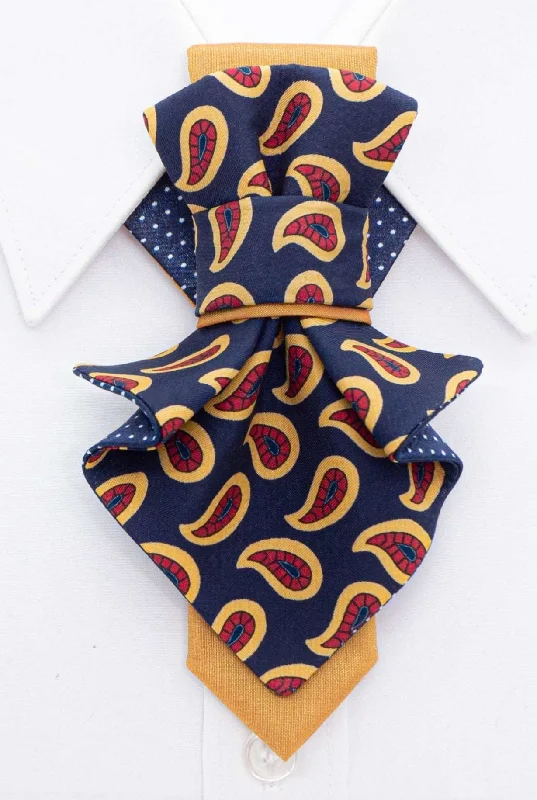 premium silk necktie patterns for office meetings-BOW TIE "AUTUMN JABOT"