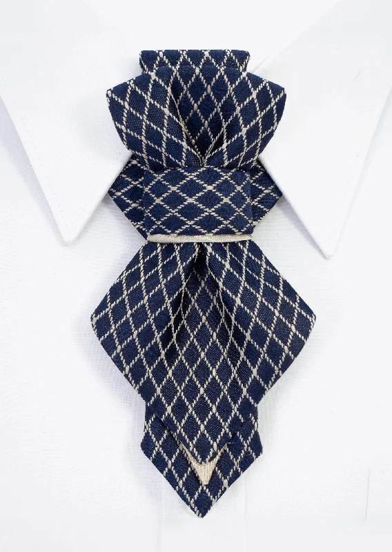 premium office silk necktie designs-BOW TIE "BLUE GOTHIC GRAND"