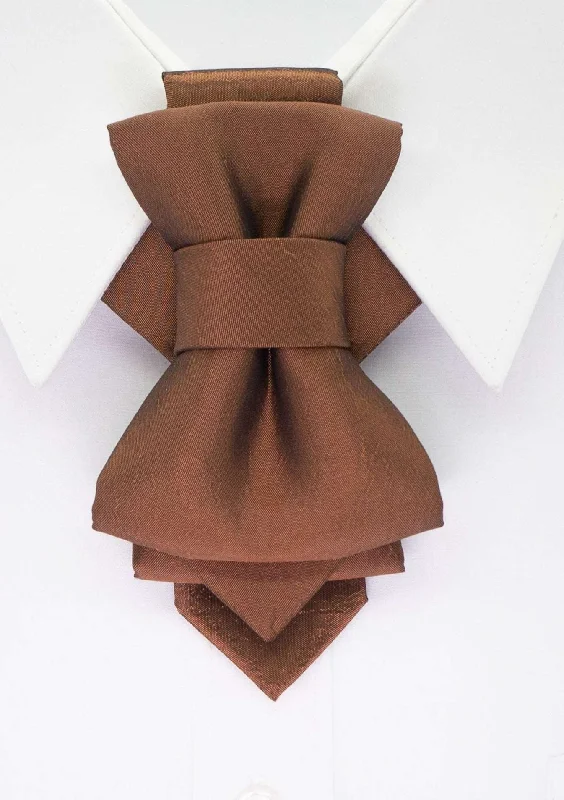 high-end silk necktie options for business events-BOW TIE "CINNAMON"