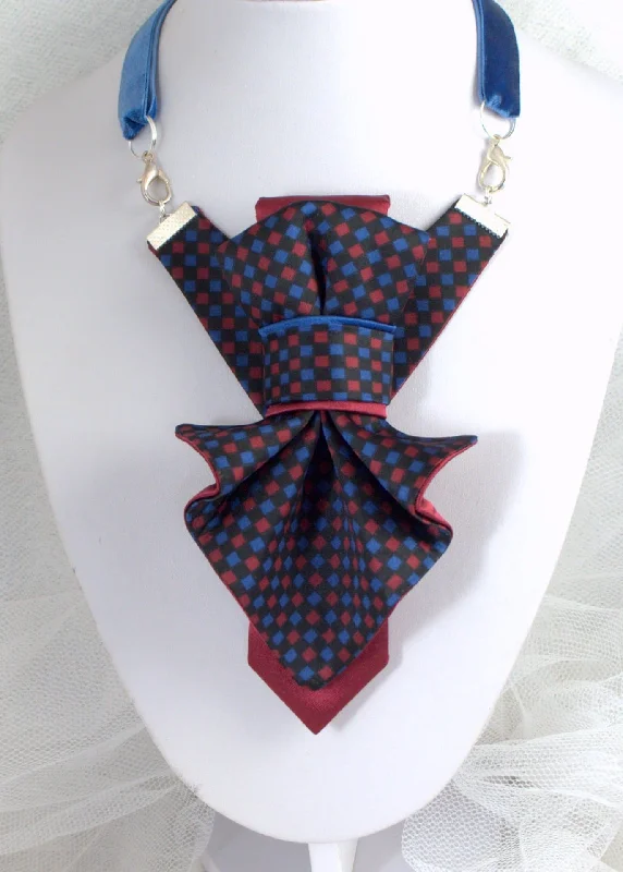 stylish silk necktie sets for wedding parties-BOW TIE FOR LADIES "SONNET JABOT"