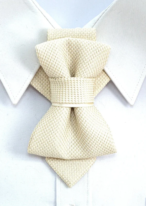 stylish silk bow ties for wedding events-BOW TIE "PEARL"