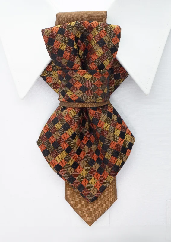 slim silk necktie designs for office wear-BOW TIE "PEBBLES"