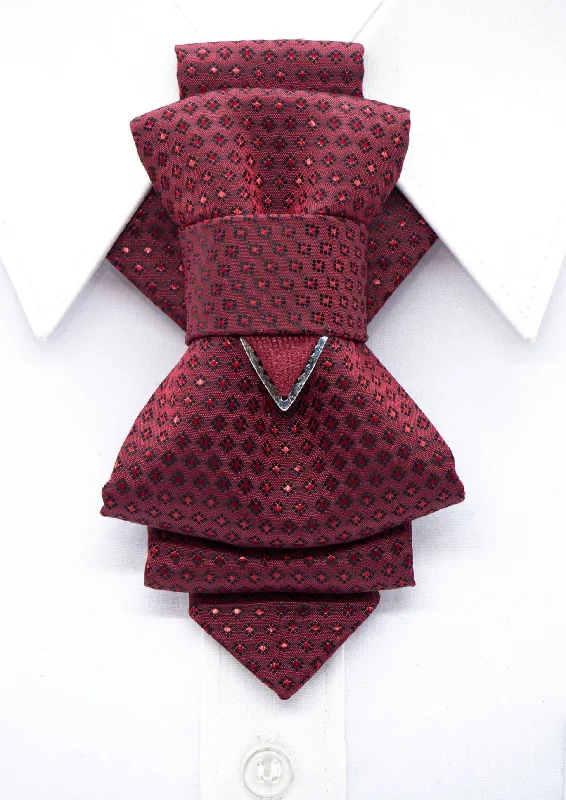 silk necktie sets for office wear-BOW TIE "POMEGRANATE"