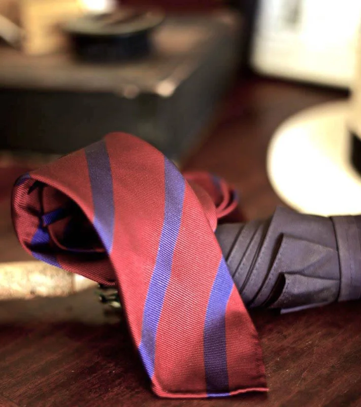 vibrant silk necktie styles for office wear-Bryceland's x Sevenfold Silk Broad Stripe Tie ET031A