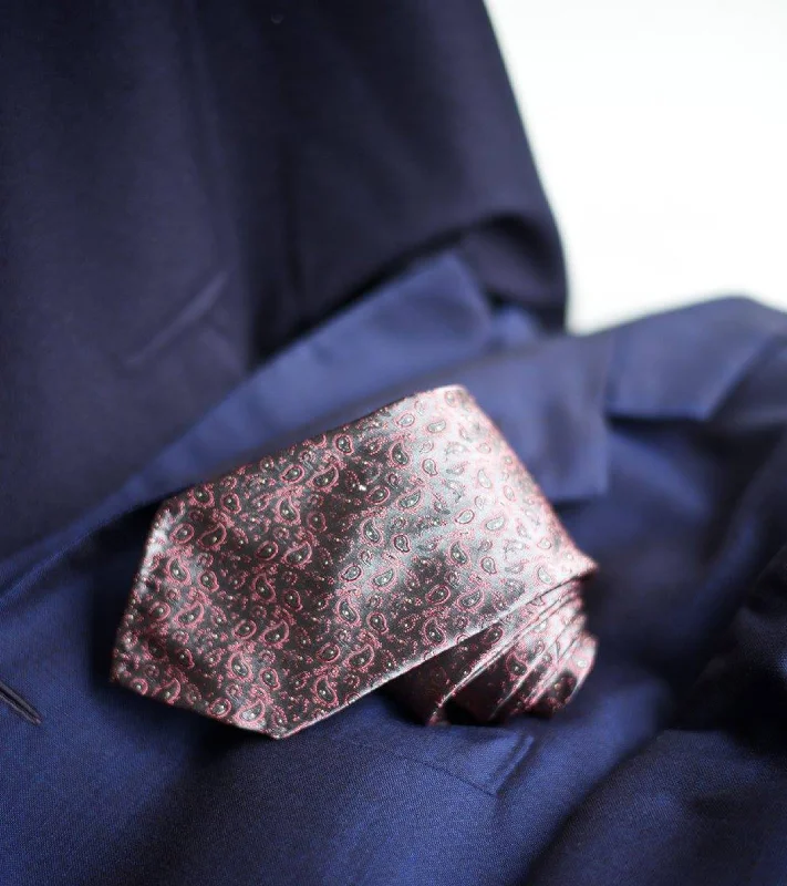 premium silk necktie sets for weddings-Bryceland's x Sevenfold Silk Jacquard Paisley Tie ET020A