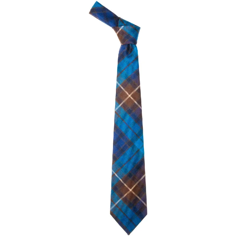 classic silk necktie sets for business wear-Buchanan Blue Tartan Tie