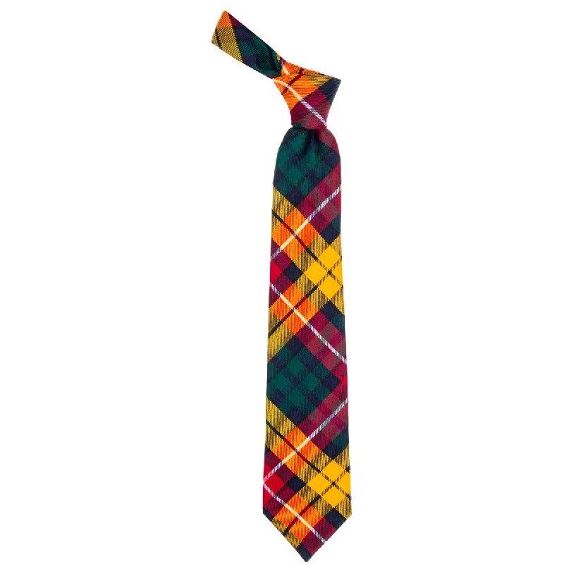 trendy silk wedding necktie options for men-Buchanan Modern Tartan Tie