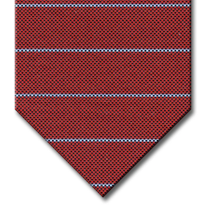 vibrant silk necktie colors for weddings-Burgundy with Light Blue Stripe Tie