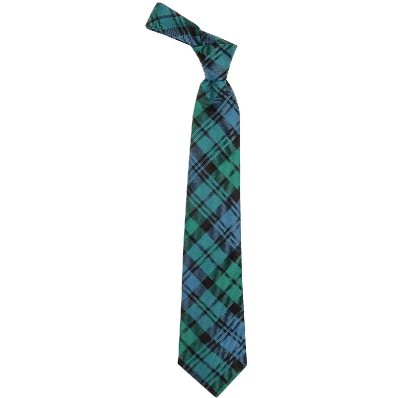 luxury silk necktie combinations for office wear-Campbell Ancient Tartan Tie - Lochcarron weavers