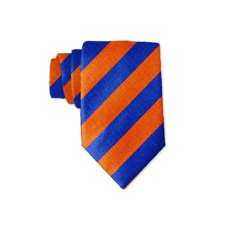 elegant business silk necktie colors-Collegiate Blue and Orange - Kids' Neckties