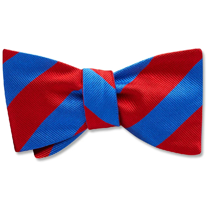 designer silk necktie sets for office wear-Collegiate Royal and Red - Dog Bow Ties