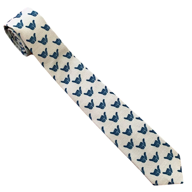 trendy silk wedding necktie sets for men-Rad Dad Shaka (Navy)