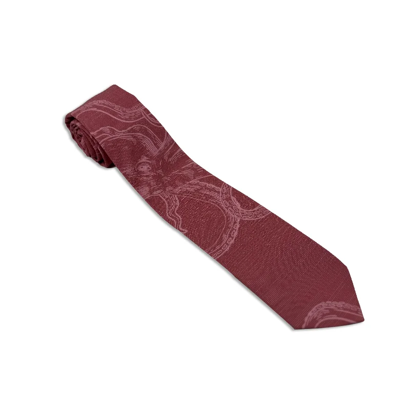 colorful silk necktie combinations for business events-Sea Creature (red)