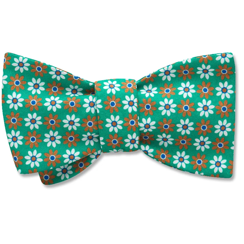 classic silk necktie combinations for office wear-Daisy Pop Teal - bow ties